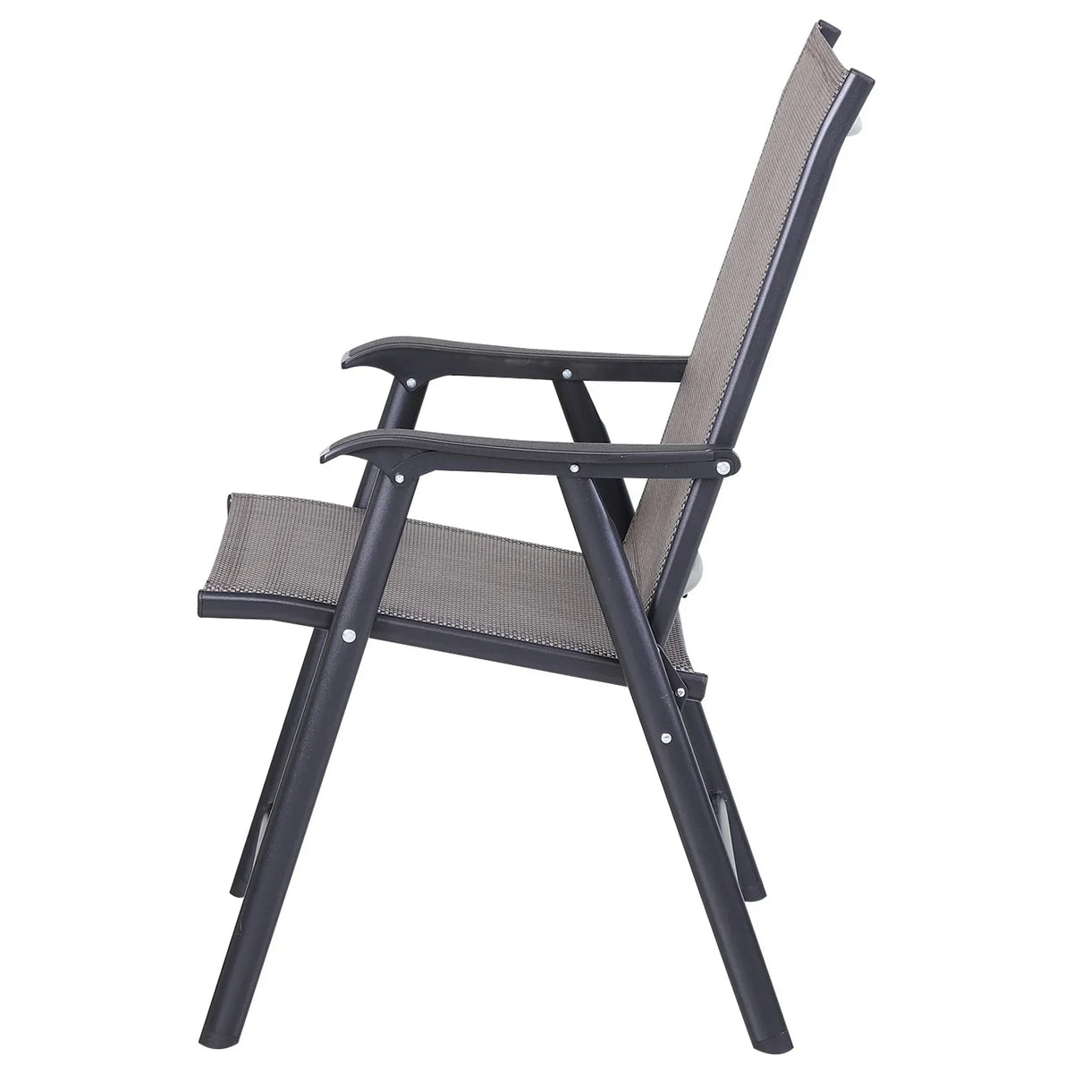 Set di 4 sedie pieghevoli Outsunny per patio, dal design semplice ed elegante, comode per terrazza, giardino, cortile e viaggio