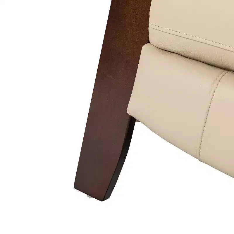 Lot de 2 fauteuils relax manuels en cuir véritable, inclinaison 159°