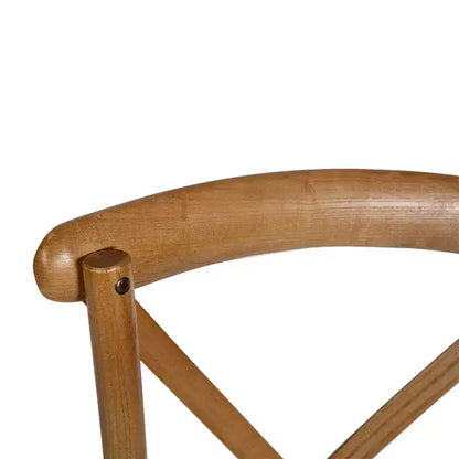 Chaise empilable en bois à dossier croisé Flash Furniture série HERCULES avec coussin