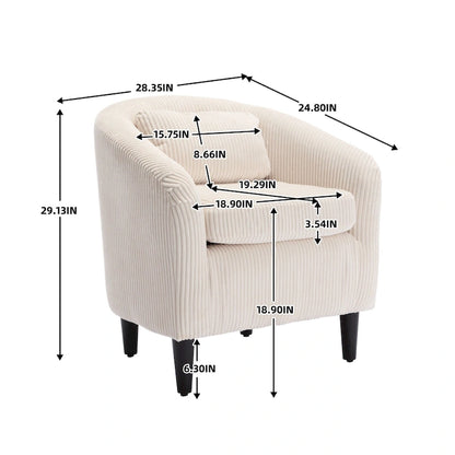 Fauteuil style moderne Fauteuil crapaud avec coussin et oreiller, canapé simple