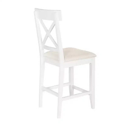 Set da pranzo a 5 pezzi in stile rustico ad altezza bancone per 4 persone, set da tavolo da bar in legno con ripiani e 4 sedie imbottite