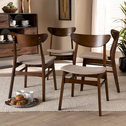 Set di 4 sedie da pranzo moderne e di transizione Parlin di metà secolo