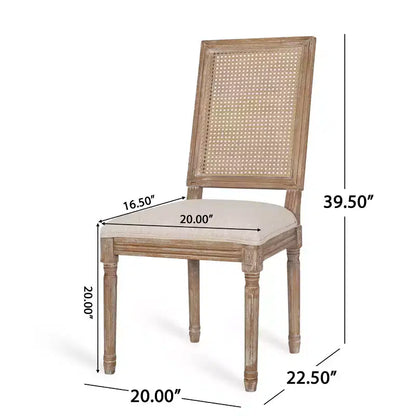 Lot de 6 chaises de salle à manger Regina en bois et cannage de style campagne française - Christopher Knight Home