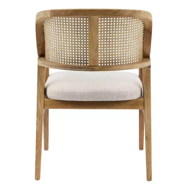 Set da pranzo allungabile Christopher Knight Home Bennett Mid-Century Modern 5 pezzi in legno, con tavolo e 4 sedie imbottite con schienale in canna