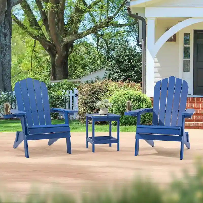 Bonosuki Set di 2 sedie Adirondack pieghevoli per patio e braciere