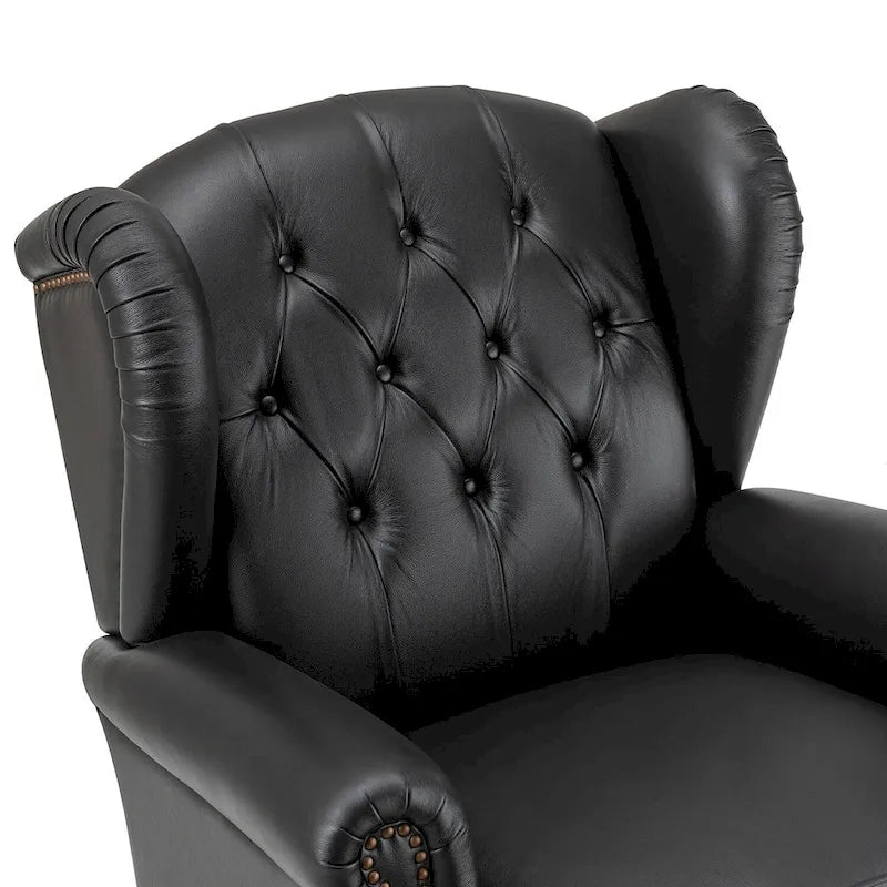 Fauteuil en cuir classique Alex avec clous décoratifs par HULALA HOME