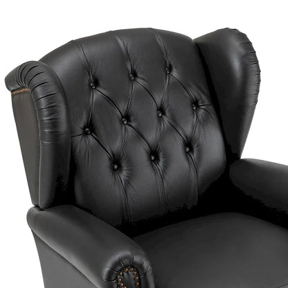 Fauteuil en cuir classique Alex avec clous décoratifs par HULALA HOME