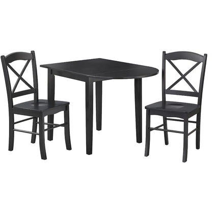 Set da pranzo di 3 pezzi con tavolino allungabile Simple Living Country Cottage