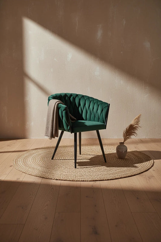 Chaise de salle à manger Accent, Velours vert