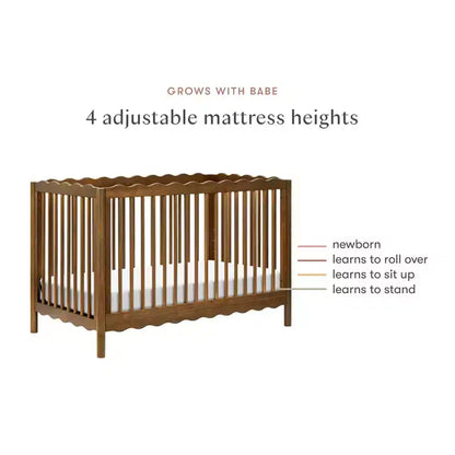 Babyletto Swell Culla Trasformabile 4-in-1 con Kit per la Conversione in Lettino per Bambini