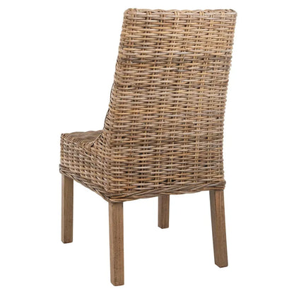 SAFAVIEH Charolette Chaises d'intérieur en osier marron à accoudoirs inclinés (lot de 2) - 20 x 24 x 39 - 20Lx24Px39H