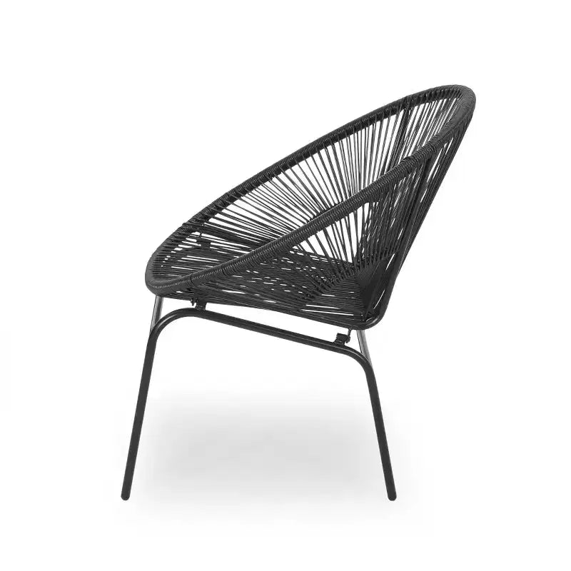 Christopher Knight Home Paoa Set Salotto da Esterno in 3 Pezzi Intrecciato con Struttura in Ferro (Tavolo Non Incluso)