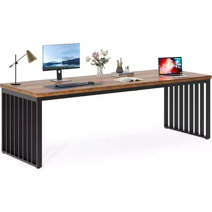 Lantine 78.74 Scrivania da computer extra lunga per 2 persone per ufficio in casa
