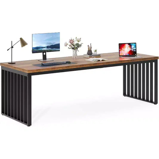 Lantine 78.74 Scrivania da computer extra lunga per 2 persone per ufficio in casa