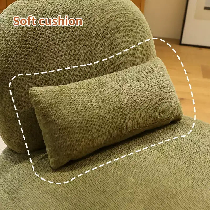 Moderna sedia imbottita graziosa, comoda poltrona senza braccioli per salotto, camera da letto, appartamento o balcone - Panipeachy