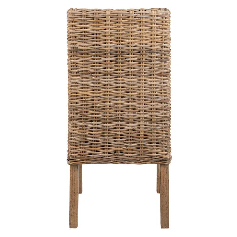 SAFAVIEH Charolette Chaises d'intérieur en osier marron à accoudoirs inclinés (lot de 2) - 20 x 24 x 39 - 20Lx24Px39H