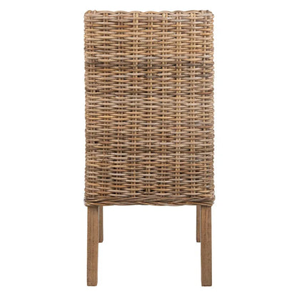 SAFAVIEH Charolette Chaises d'intérieur en osier marron à accoudoirs inclinés (lot de 2) - 20 x 24 x 39 - 20Lx24Px39H