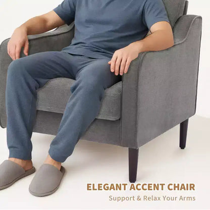 Poltrona accent mid-century, sedie moderne e comode per soggiorno, poltrona imbottita, sedia laterale comoda, per camera da letto e soggiorno