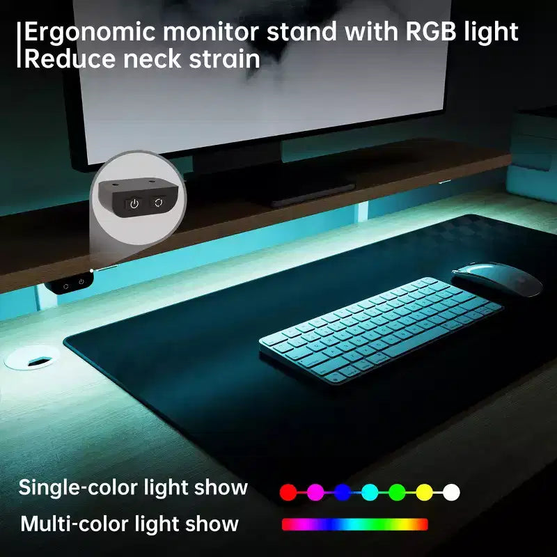 Scrivania angolare EUREKA ERGONOMIC 60x23 regolabile in altezza con set di accessori