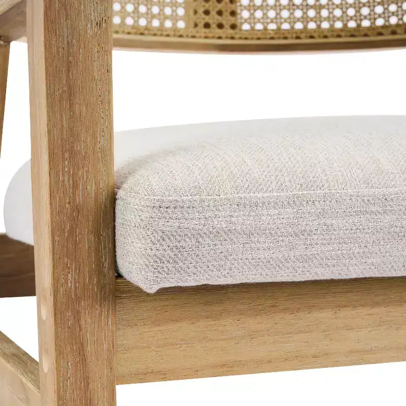 Set da pranzo allungabile Christopher Knight Home Bennett Mid-Century Modern 5 pezzi in legno, con tavolo e 4 sedie imbottite con schienale in canna