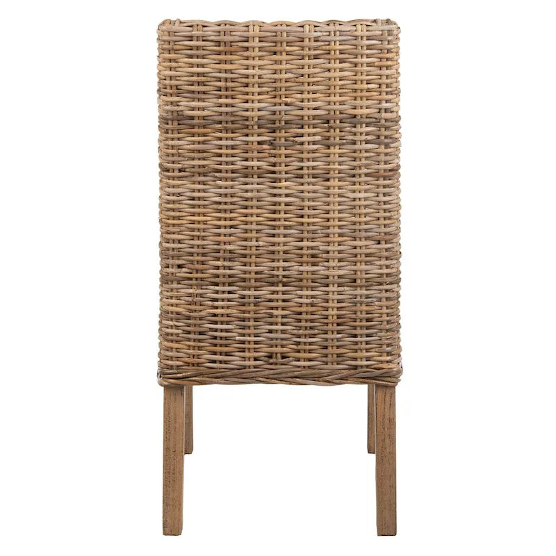 SAFAVIEH Charolette Chaises d'intérieur en osier marron à accoudoirs inclinés (lot de 2) - 20 x 24 x 39 - 20Lx24Px39H