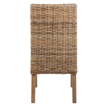 SAFAVIEH Charolette Chaises d'intérieur en osier marron à accoudoirs inclinés (lot de 2) - 20 x 24 x 39 - 20Lx24Px39H
