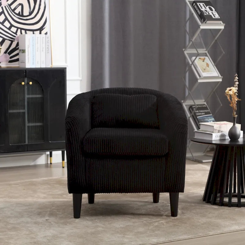 Fauteuil style moderne Fauteuil crapaud avec coussin et oreiller, canapé simple