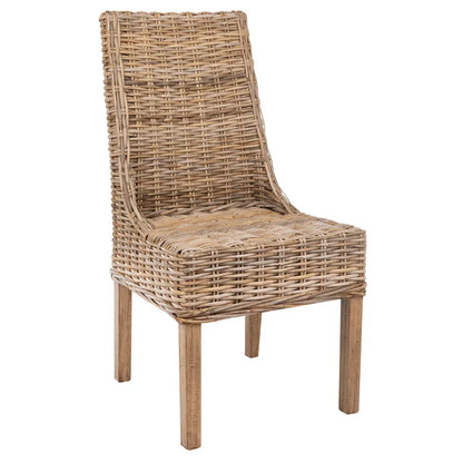 SAFAVIEH Charolette Chaises d'intérieur en osier marron à accoudoirs inclinés (lot de 2) - 20 x 24 x 39 - 20Lx24Px39H