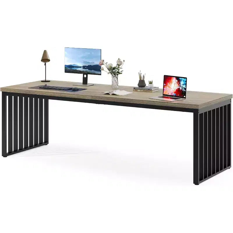 Lantine 78.74 Scrivania da computer extra lunga per 2 persone per ufficio in casa