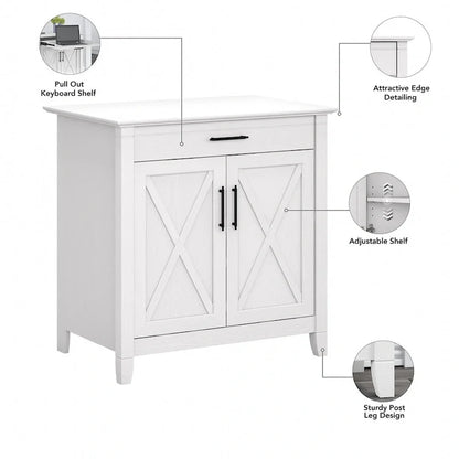 Scrittoio Key West con mobiletto di Bush Furniture