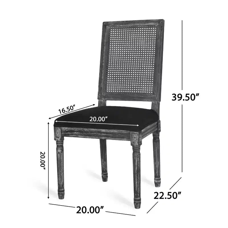 Lot de 6 chaises de salle à manger Regina en bois et cannage de style campagne française - Christopher Knight Home