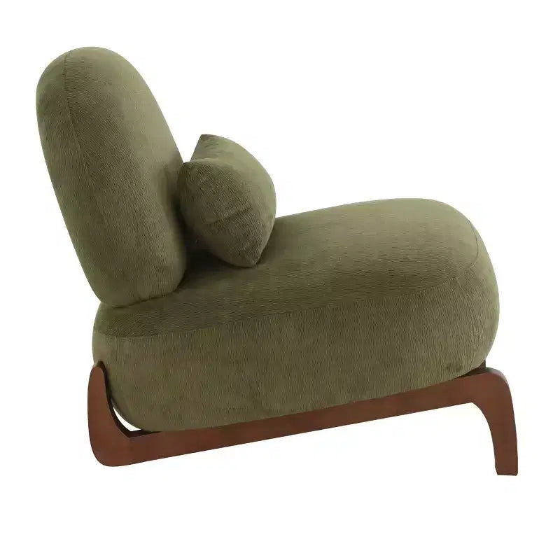Moderna sedia imbottita graziosa, comoda poltrona senza braccioli per salotto, camera da letto, appartamento o balcone - Panipeachy