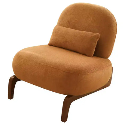 Moderna sedia imbottita graziosa, comoda poltrona senza braccioli per salotto, camera da letto, appartamento o balcone - Panipeachy