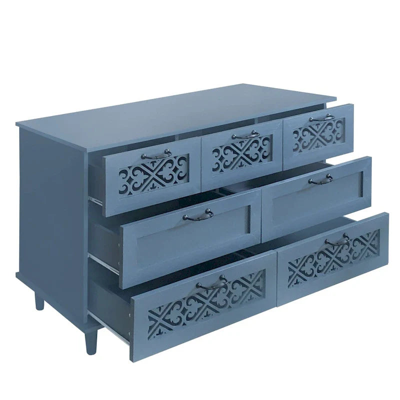 Commode 7 tiroirs Meuble américain Convient pour la chambre à coucher - S/O