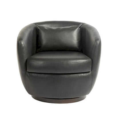Fauteuil pivotant rembourré avec rangement, chaise d'appoint moderne pour salon, chambre, bureau, espaces de lecture - PU