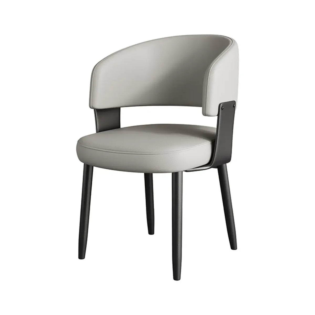 Sedia da pranzo moderna glamour rivestita in pelle