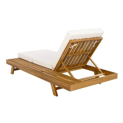 Christopher Knight Home - Ensemble de 2 chaises longues Michael en acacia pour l'extérieur