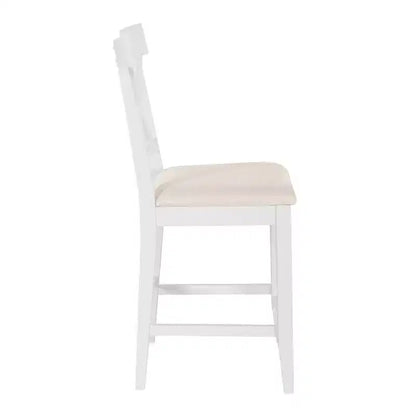 Set da pranzo a 5 pezzi in stile rustico ad altezza bancone per 4 persone, set da tavolo da bar in legno con ripiani e 4 sedie imbottite