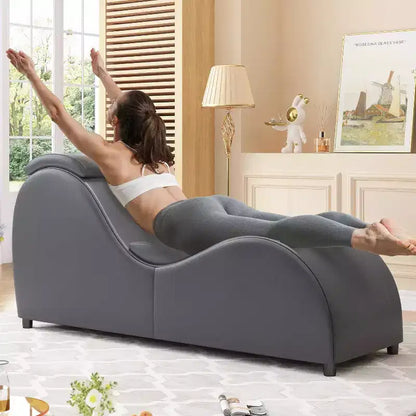 Chaise longue da yoga da 60 pollici con cuscino poggiatesta regolabile