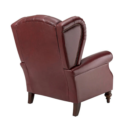Fauteuil Alex Classic Wingback en cuir avec clous décoratifs (lot de 2) par HULALA HOME
