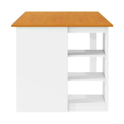 Set da pranzo a 5 pezzi in stile rustico ad altezza bancone per 4 persone, set da tavolo da bar in legno con ripiani e 4 sedie imbottite