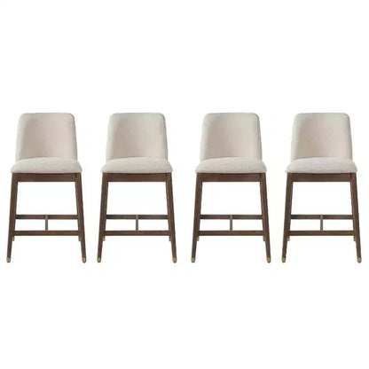 Sgabelli da bancone imbottiti Christopher Knight Home Alexandra Farmhouse in legno di gomma con schienale curvo (Set di 4)