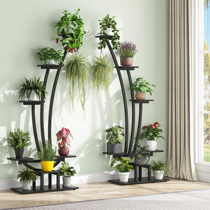 Fioriera Verticale per Piante da Interno a 6 Livelli per Giardino - Set da 2 Pezzi