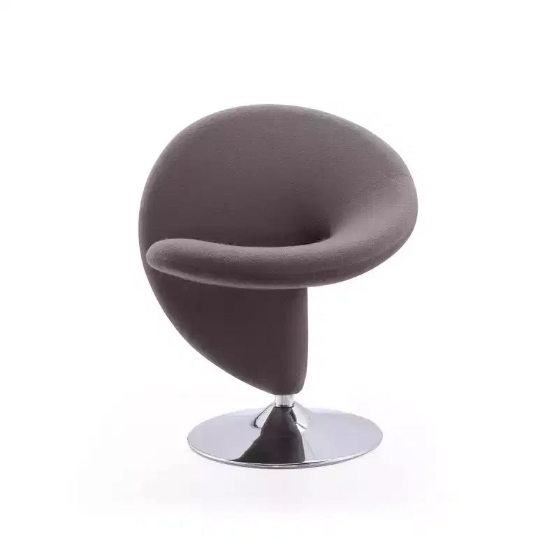 Ensemble de 2 fauteuils pivotants d'appoint Curl en mélange de laine - Manhattan Comfort