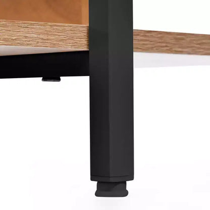 Étagère de style industriel vintage Whisen avec cadre en métal et panneau MDF, bibliothèque ouverte pour le bureau à domicile