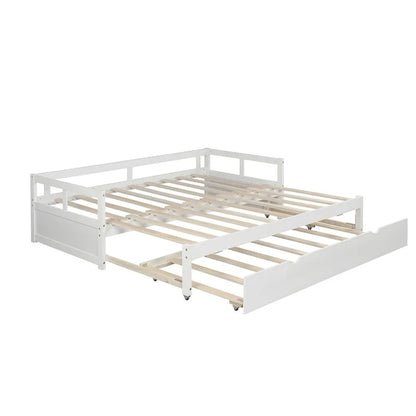 Divano Letto Estensibile con Letto Estraibile, Divano Letto in Legno con Letto Estraibile