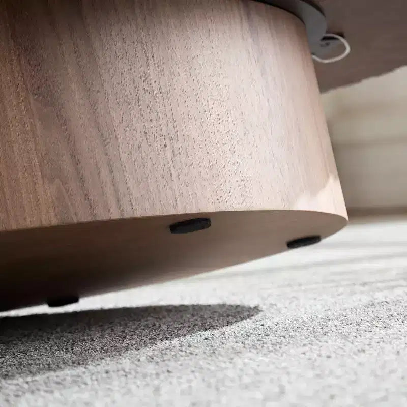 Tavolino da caffè ovale/quadrato, tavolino centrale scanalato minimalista, tavolino d'appoggio, frassino naturale/noce/nero opaco-ModernLuxe
