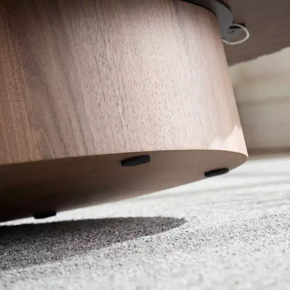 Tavolino da caffè ovale/quadrato, tavolino centrale scanalato minimalista, tavolino d'appoggio, frassino naturale/noce/nero opaco-ModernLuxe