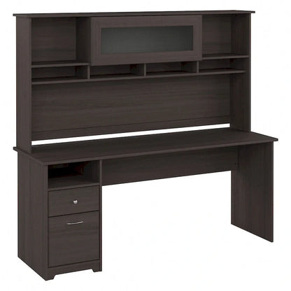 Scrivania per computer da 72" con libreria e cassetti di