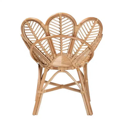 Poltrona Eliava Natural Rattan Flower Marrone Naturale: Vimini per Interni, Nessun Montaggio Richiesto